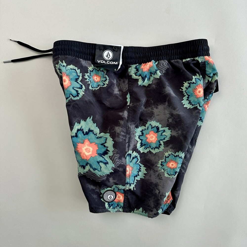 Volcom Board Shorts Trunks Youth Large 12Y - Medal Petal Stoney Swim Surf Beach - Picture 6 of 11